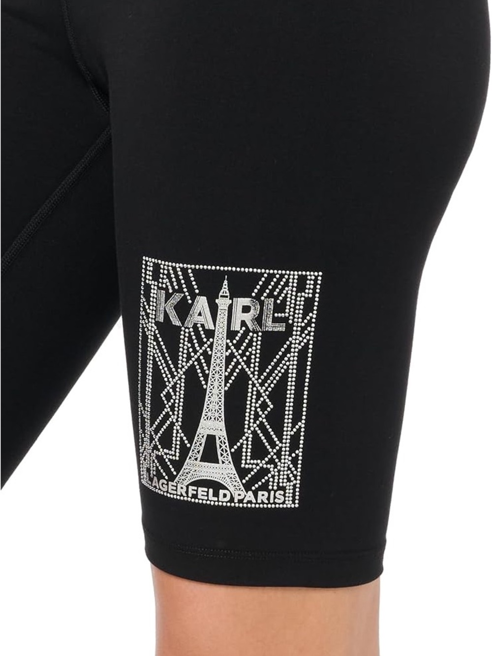 KARL LAGERFELD PARIS Eiffel Tower Graphic Bike Shorts